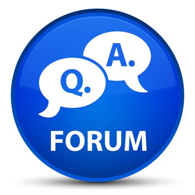 Forum (soru cevap balonu simgesinin) özel mavi yuvarlak düğmesi