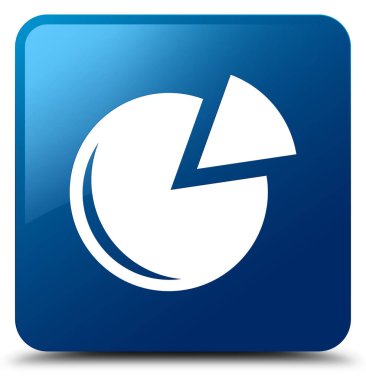 Grafik simgesi mavi kare düğme
