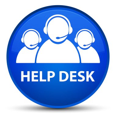 Yardım Danışma (müşteri bakım ekibi simgesi) özel mavi yuvarlak düğmesi