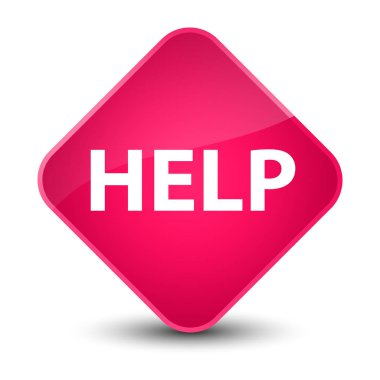 Yardım zarif pembe elmas düğmesi
