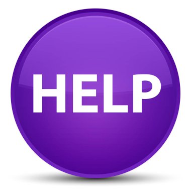 Yardım özel mor yuvarlak düğmesi