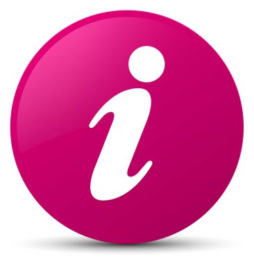 Bilgi simgesi pembe yuvarlak düğmesi