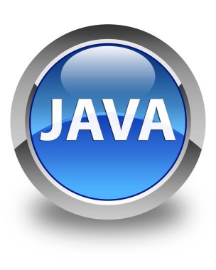 Java parlak mavi yuvarlak düğme