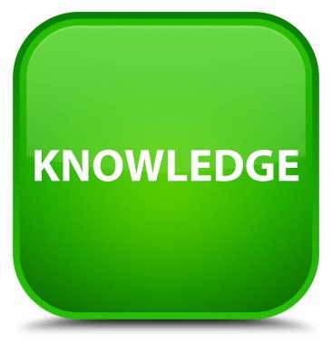 Bilgi özel yeşil kare düğme