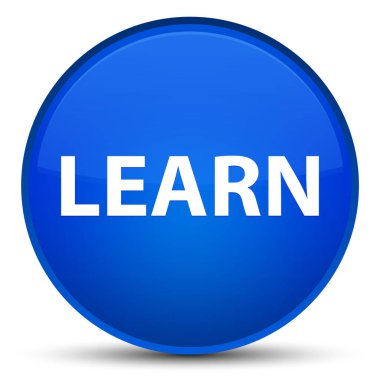 Özel mavi yuvarlak düğmeye öğrenin