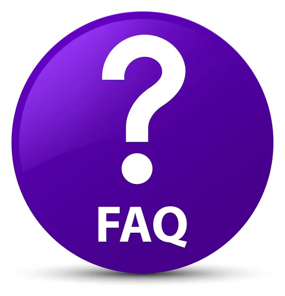 Faq (question icon) purple round button — Stock Photo, Image