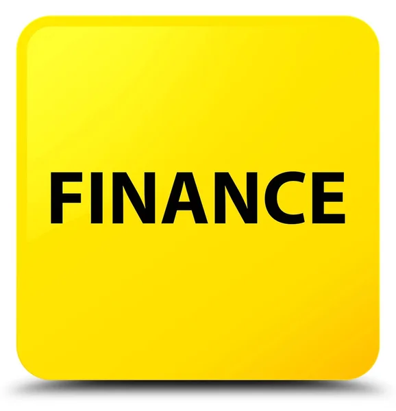 Finance yellow square button — Stock Photo, Image