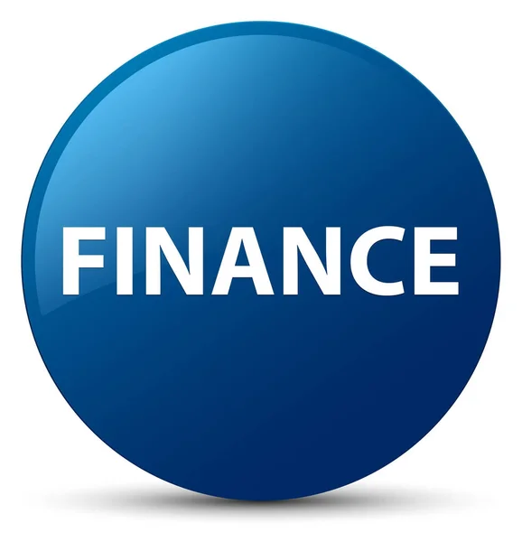 Financiën blauwe ronde knop — Stockfoto