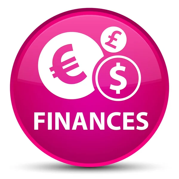 Finances (euro sign) special pink round button — Stock Photo, Image