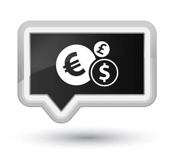 Financiën pictogram prime zwarte banner knop — Stockfoto