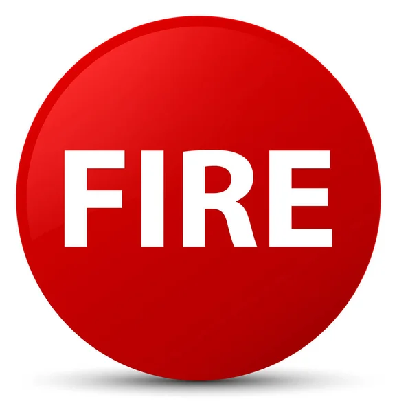 Пожежна червона кругла кнопка — стокове фото