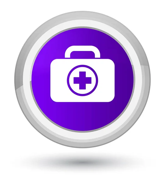 応急キット アイコン プライム紫色丸いボタン — ストック写真