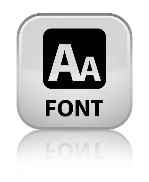 Font speciella vita fyrkantiga knappen — Stockfoto