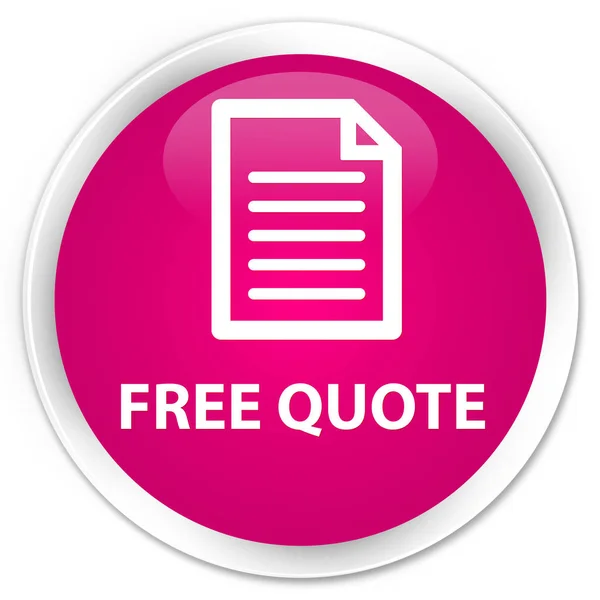 Free quote (page icon) premium pink round button — Stock Photo, Image