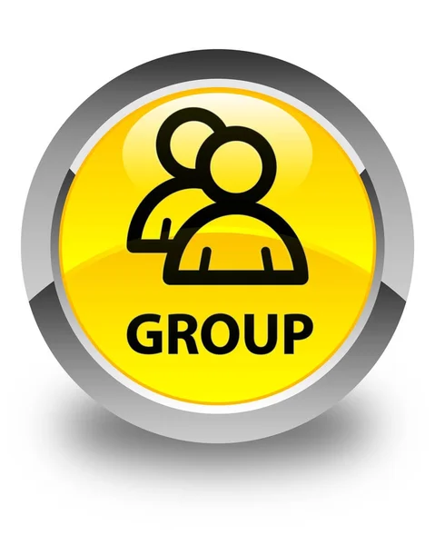 Glanzende gele ronde knop groep — Stockfoto