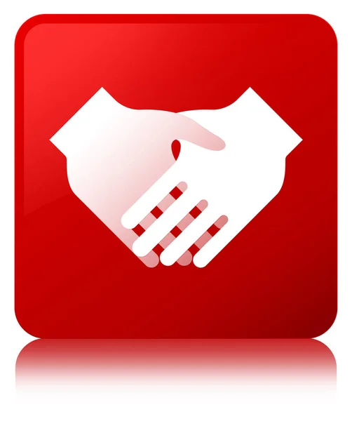 Красная кнопка рукопожатия — стоковое фото