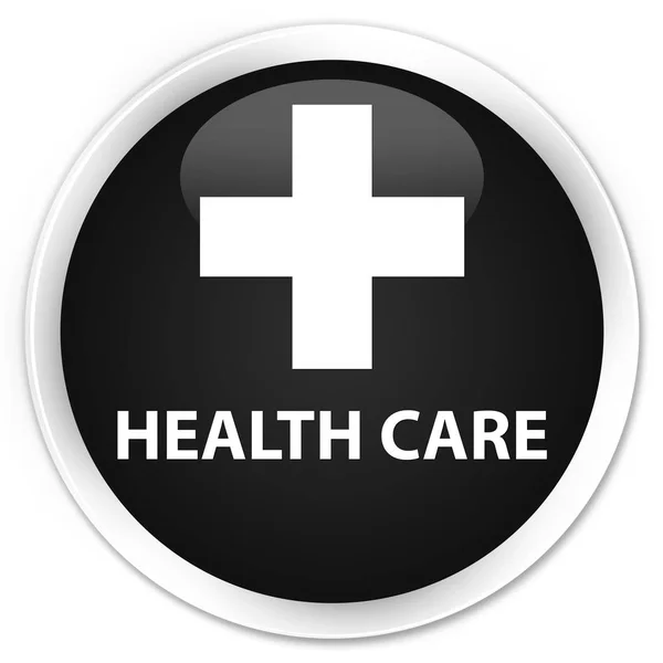 Health care (plus sign) premium black round button — Stock Photo, Image