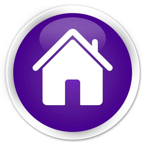 Inicio icono prima púrpura botón redondo —  Fotos de Stock