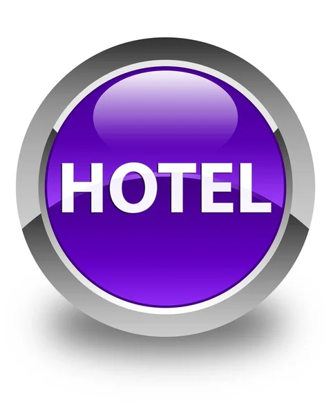 Hotel pulsante rotondo viola lucido — Foto Stock