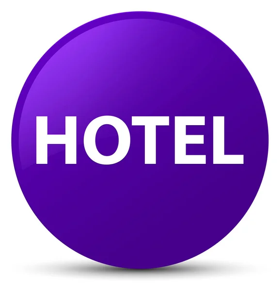 Hotel lila runder Knopf — Stockfoto