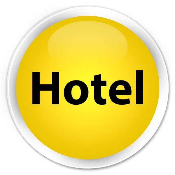 Hotel premium botão redondo amarelo — Fotografia de Stock