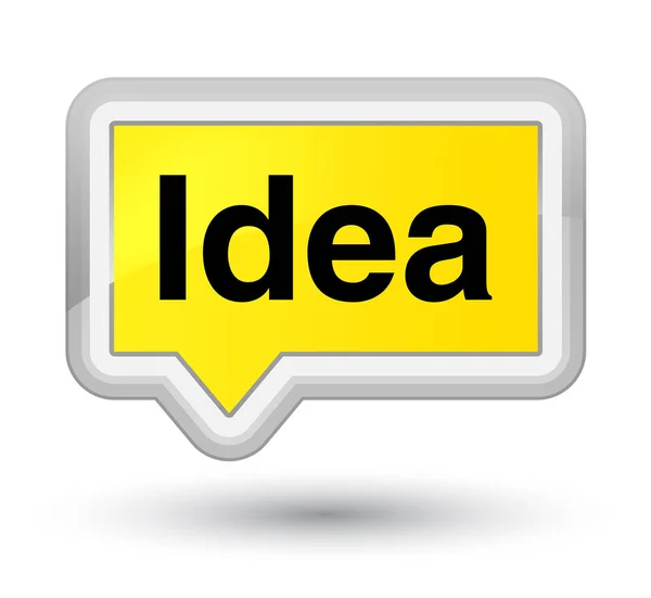 Idea prime yellow banner button — Stock Photo, Image
