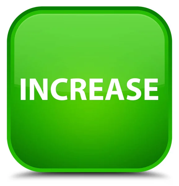 Increase special green square button — Stock Photo, Image