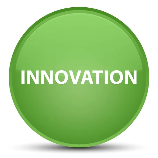 イノベーション特別な柔らかい緑丸ボタン — ストック写真