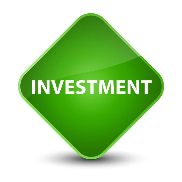 Investimento elegante botão de diamante verde — Fotografia de Stock