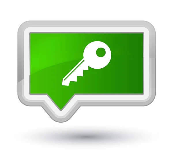 열쇠 아이콘 주요 녹색 배너 버튼 — 스톡 사진