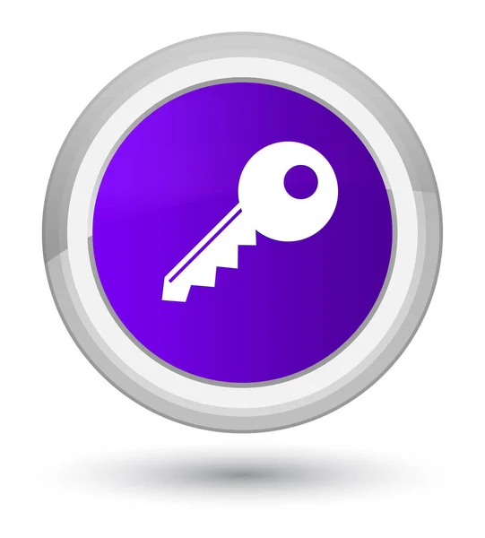 鍵のアイコン総理ボタン ラウンド紫 — ストック写真