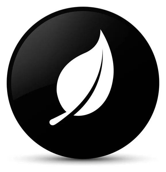 Listové ikonu černé kulaté tlačítko — Stock fotografie
