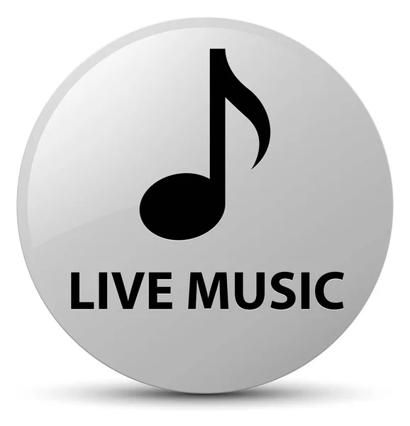 Música en vivo botón redondo blanco — Foto de Stock
