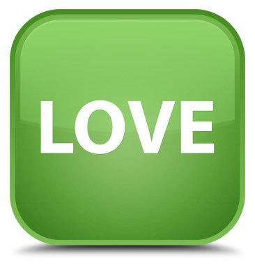 Sevgi özel yumuşak yeşil kare düğme