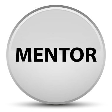 Akıl hocası özel beyaz yuvarlak düğmesi