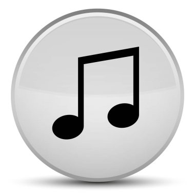 Müzik simgesini özel beyaz yuvarlak düğmesi