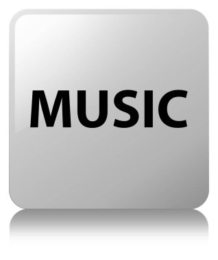 Müzik beyaz kare düğme