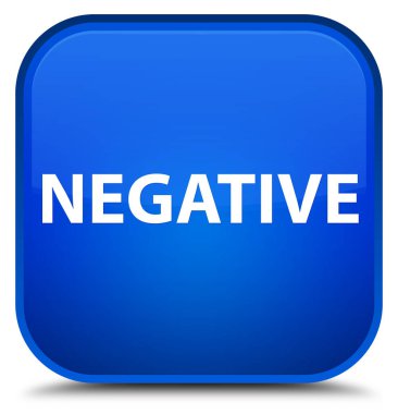 Negatif özel mavi kare düğme