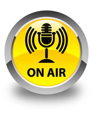 Hava (mikrofon simgesi) parlak sarı yuvarlak düğmesi