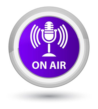 Hava (mikrofon simgesi) Prime'da mor düğme yuvarlak