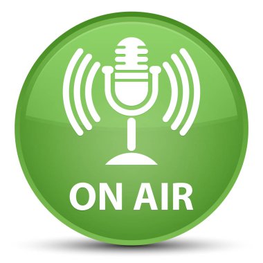 Hava (mikrofon simgesi) özel yumuşak yeşil yuvarlak düğmesi