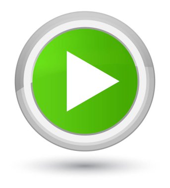 Yürüt simgesi asal yumuşak yeşil yuvarlak düğmesi