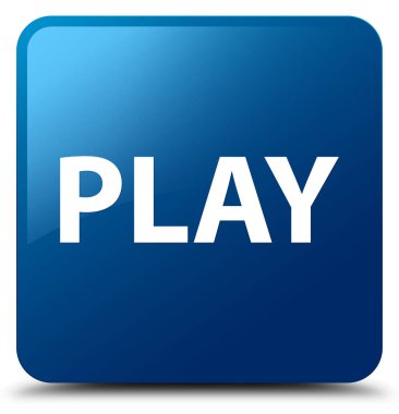 Mavi kare düğme oynamak