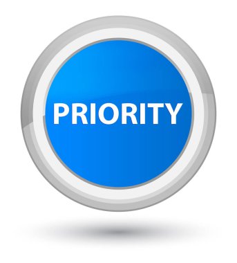 Öncelik Başbakan camgöbeği mavi yuvarlak düğmesi