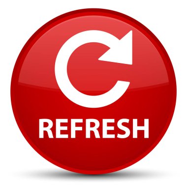 Yenile (döndürme ok simgesi) özel kırmızı yuvarlak düğmesi