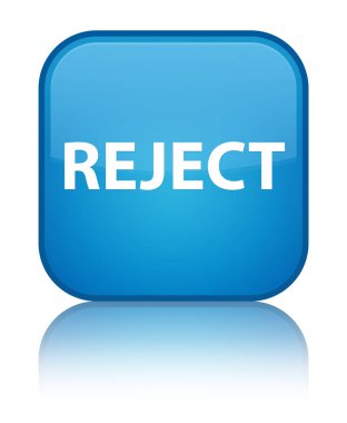 Özel mavi mavi kare düğme reddetmek