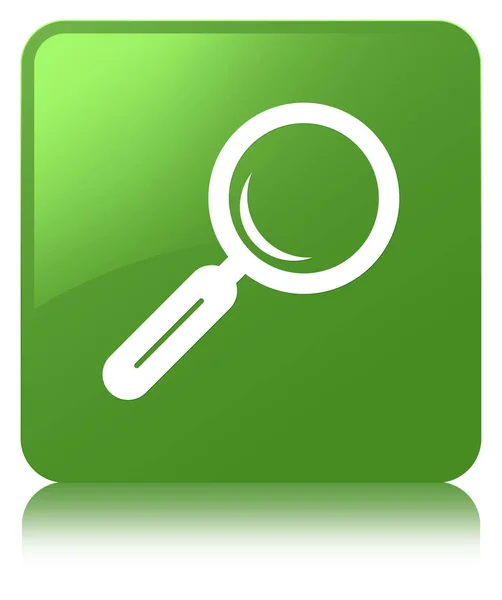 Förstoringsglas ikonen mjuka gröna fyrkantiga knappen — Stockfoto