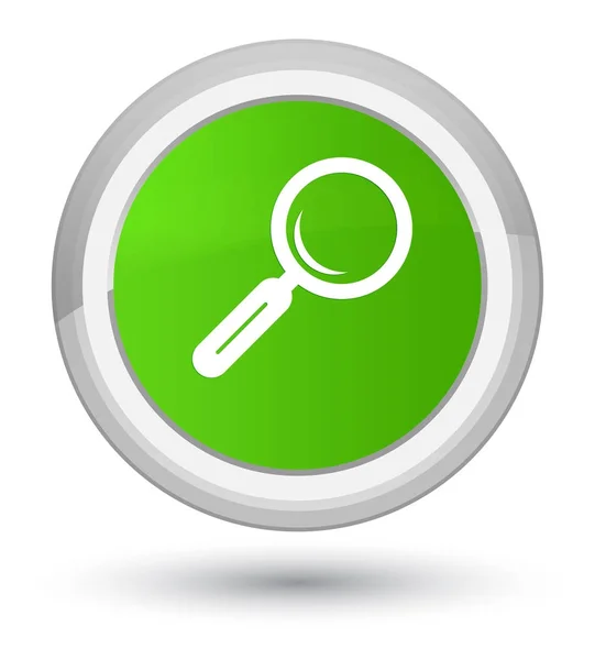 Magnifying glass icon prime soft green round button — Stock Photo, Image