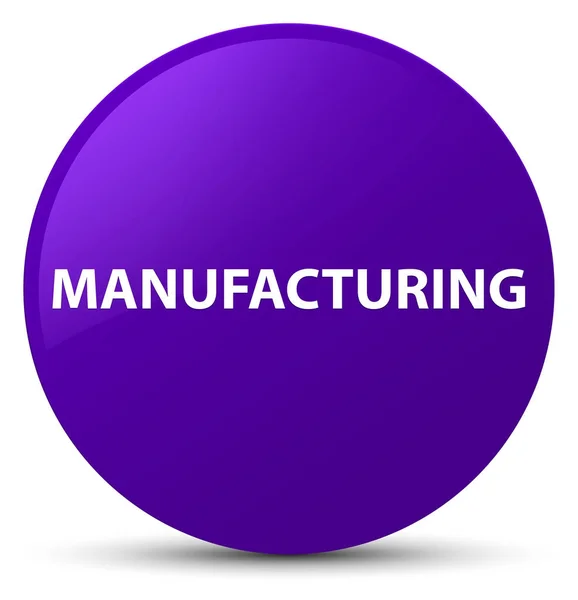 Manufacturing purple round button — Stock Photo, Image