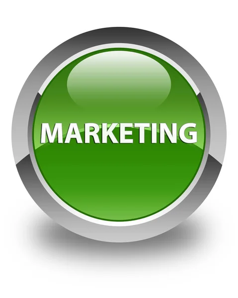 Marketing bouton rond vert doux brillant — Photo